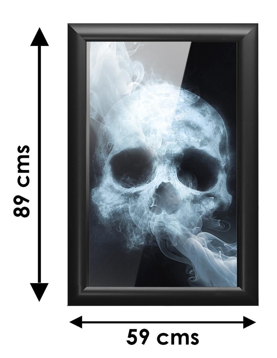 Cuadro decorativo calavera con humo 6