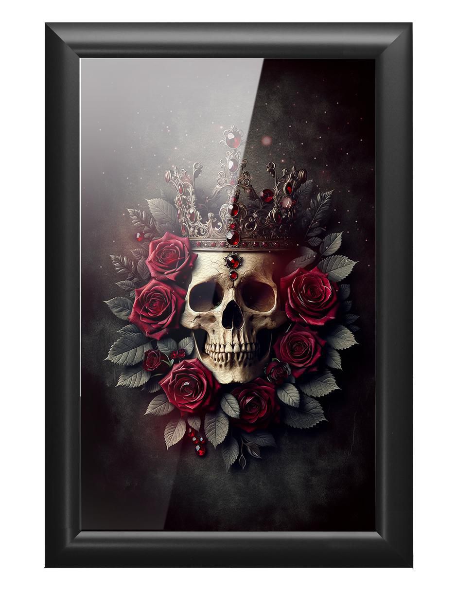 Cuadro decorativo calavera con rosas Cuadro decorativo calavera con rosas
