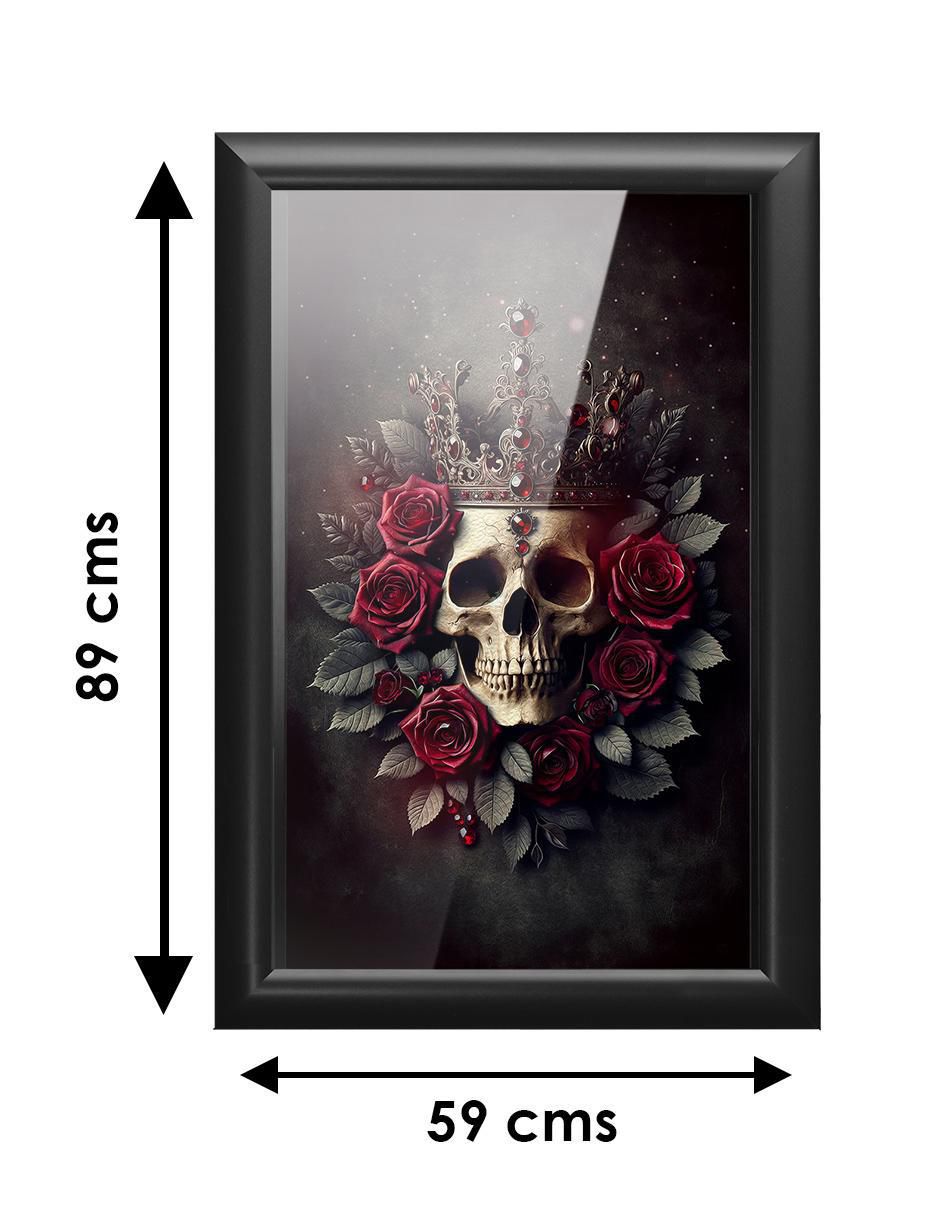 Cuadro decorativo calavera con rosas 6