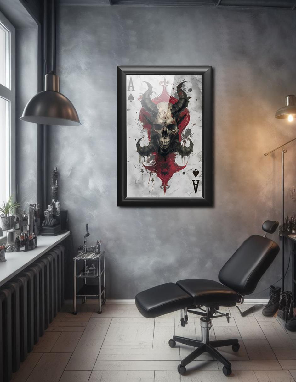 Cuadro decorativo calaveras con cuernos 4