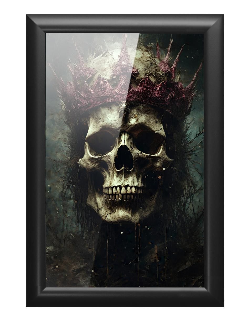 Cuadro decorativo calavera con corona