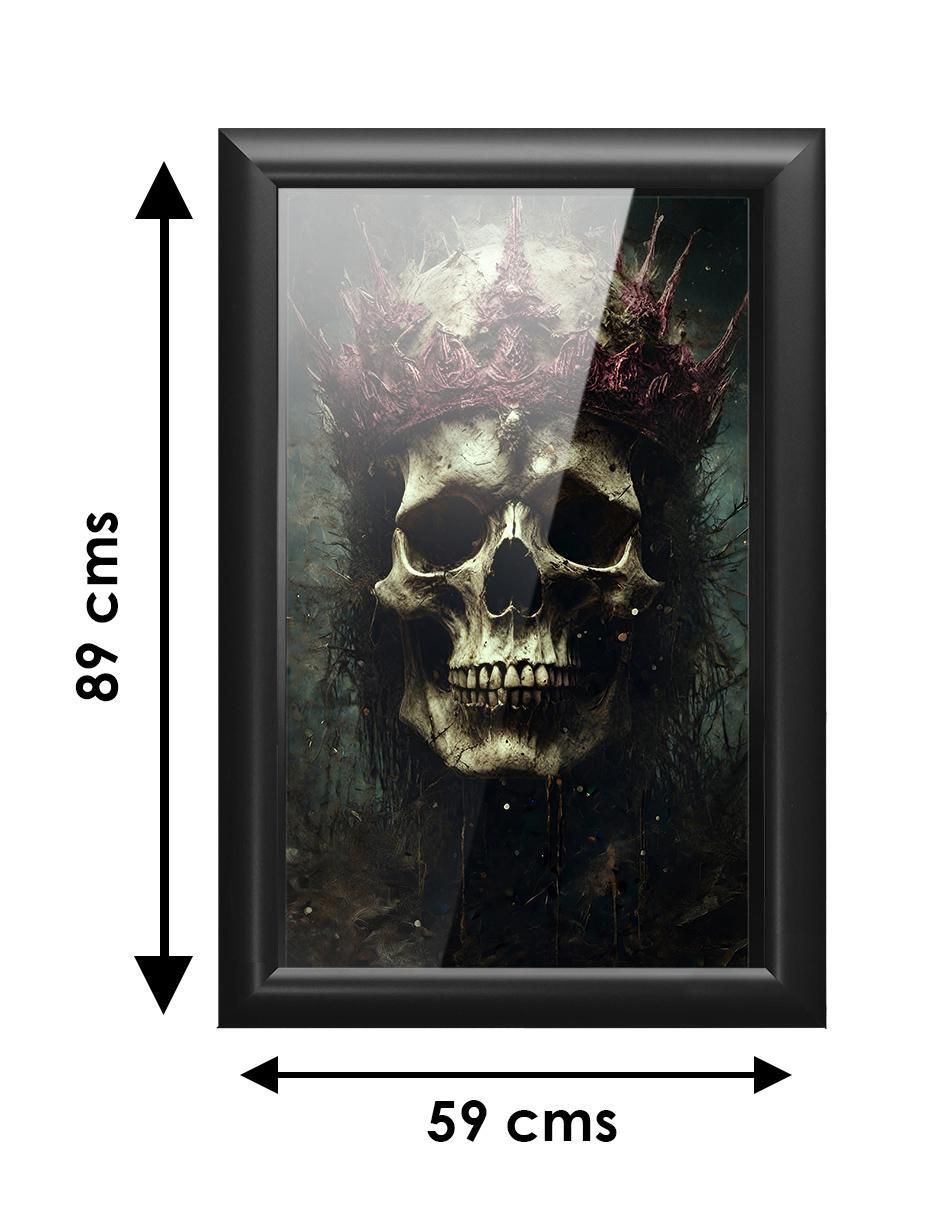 Cuadro decorativo calavera con corona 6
