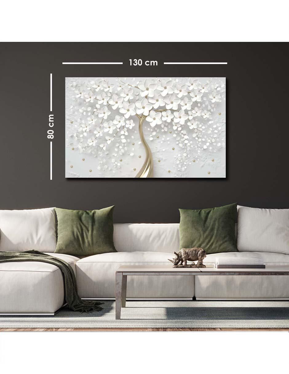 Cuadro decorativo Flores nacen en un árbol con barniz a registo 6