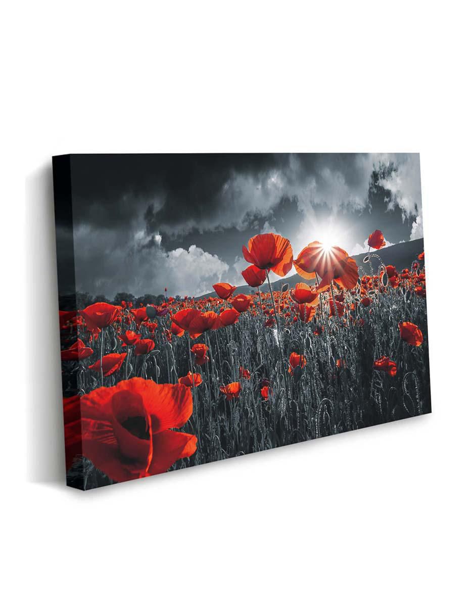 Cuadro decorativo Canvas nubes obscuras con barniz a registro 130x80 2