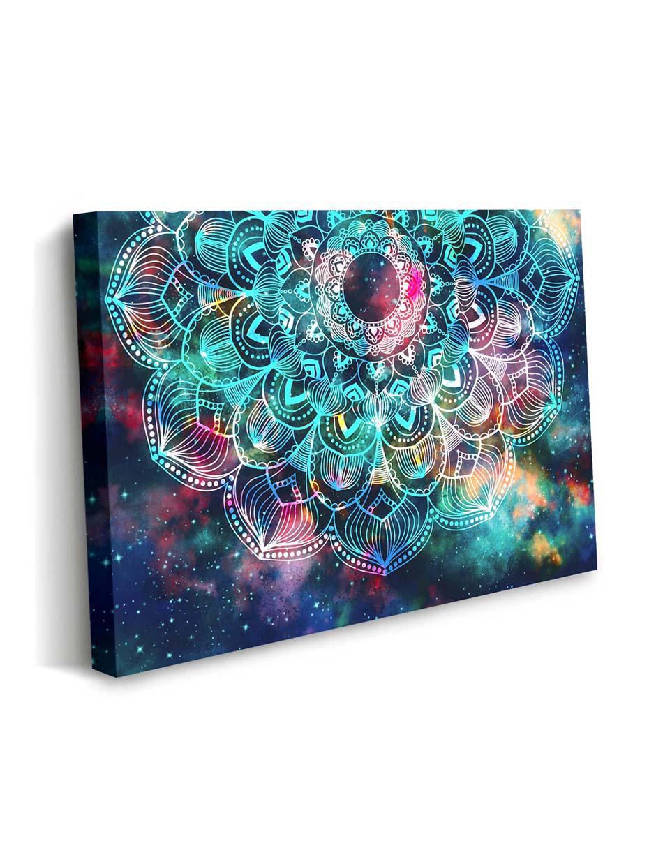 Cuadro decorativo GeometrÍa fondo estrella con barniz a registro 2