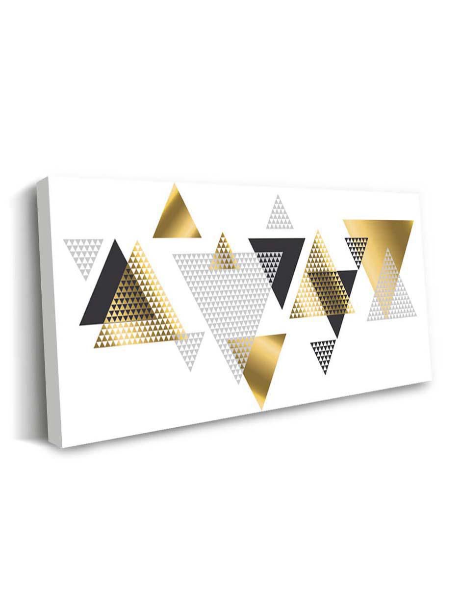 Cuadro decorativo Geometría triangular con barniz a registro 2
