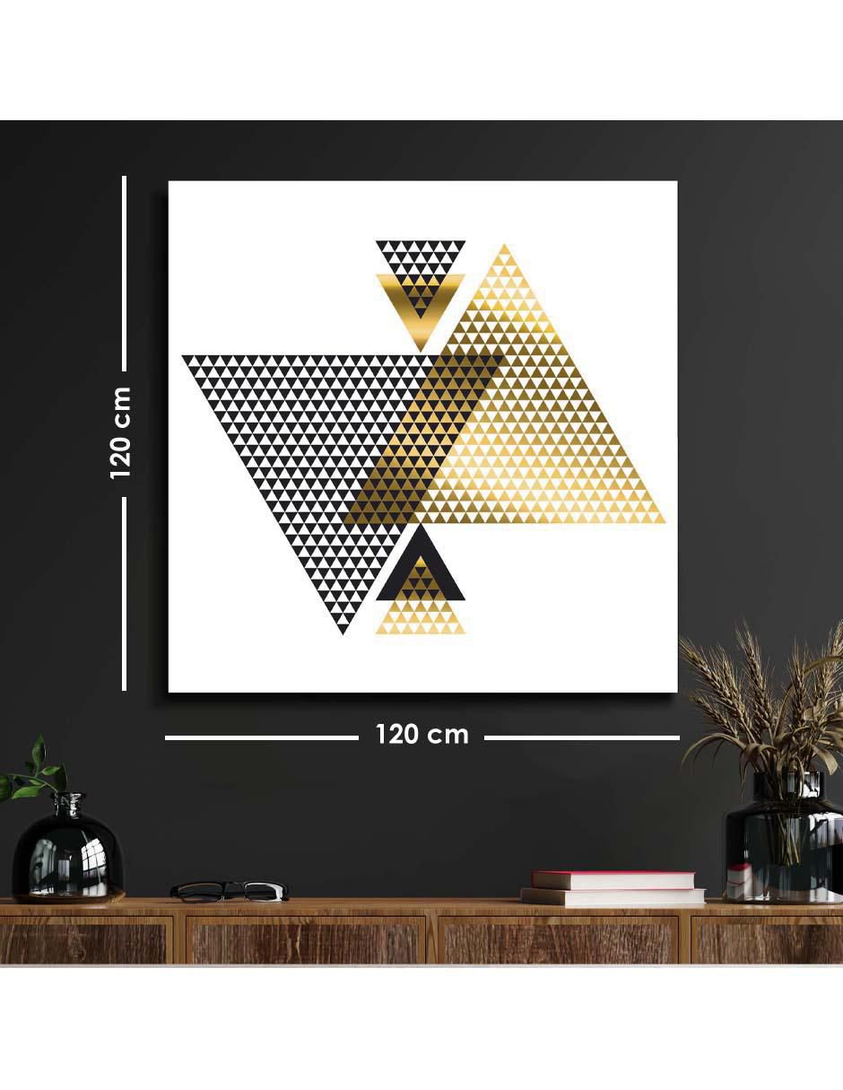 Cuadro decorativo Ilustración abstracta triangular con barniz a registro 6