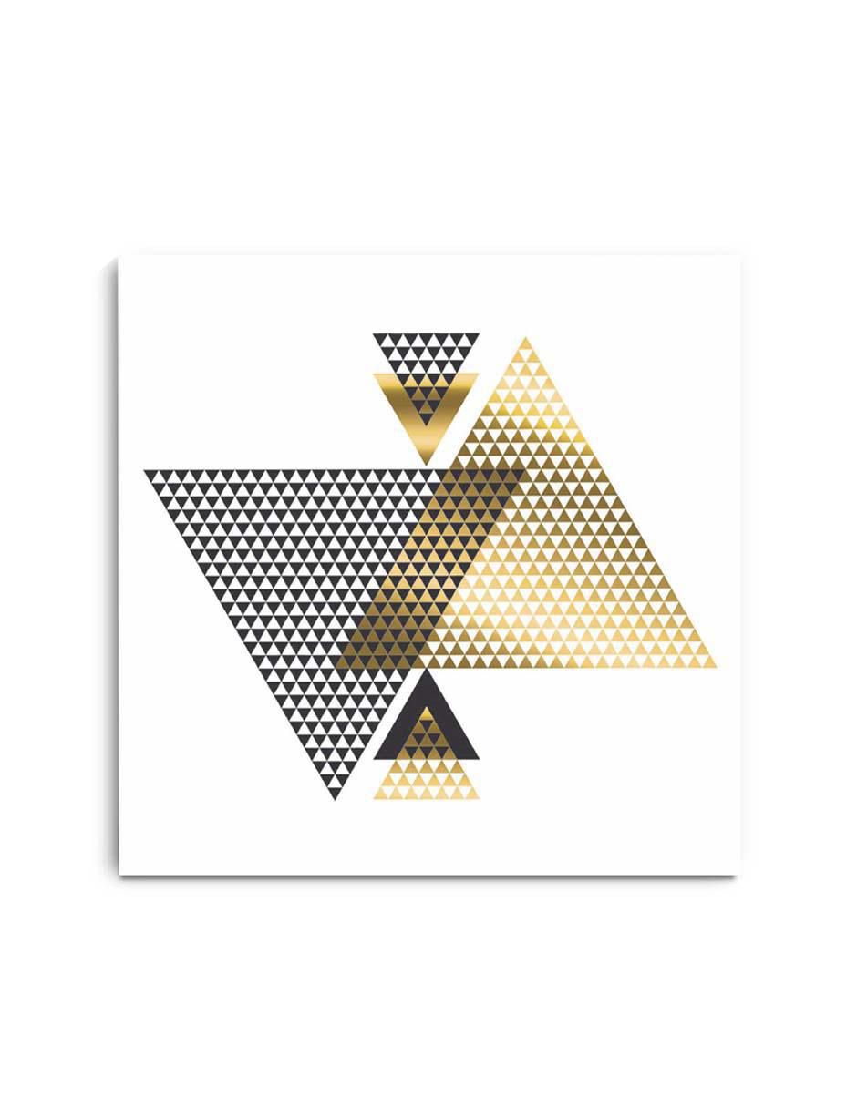 Cuadro decorativo Ilustración abstracta triangular con barniz a registro