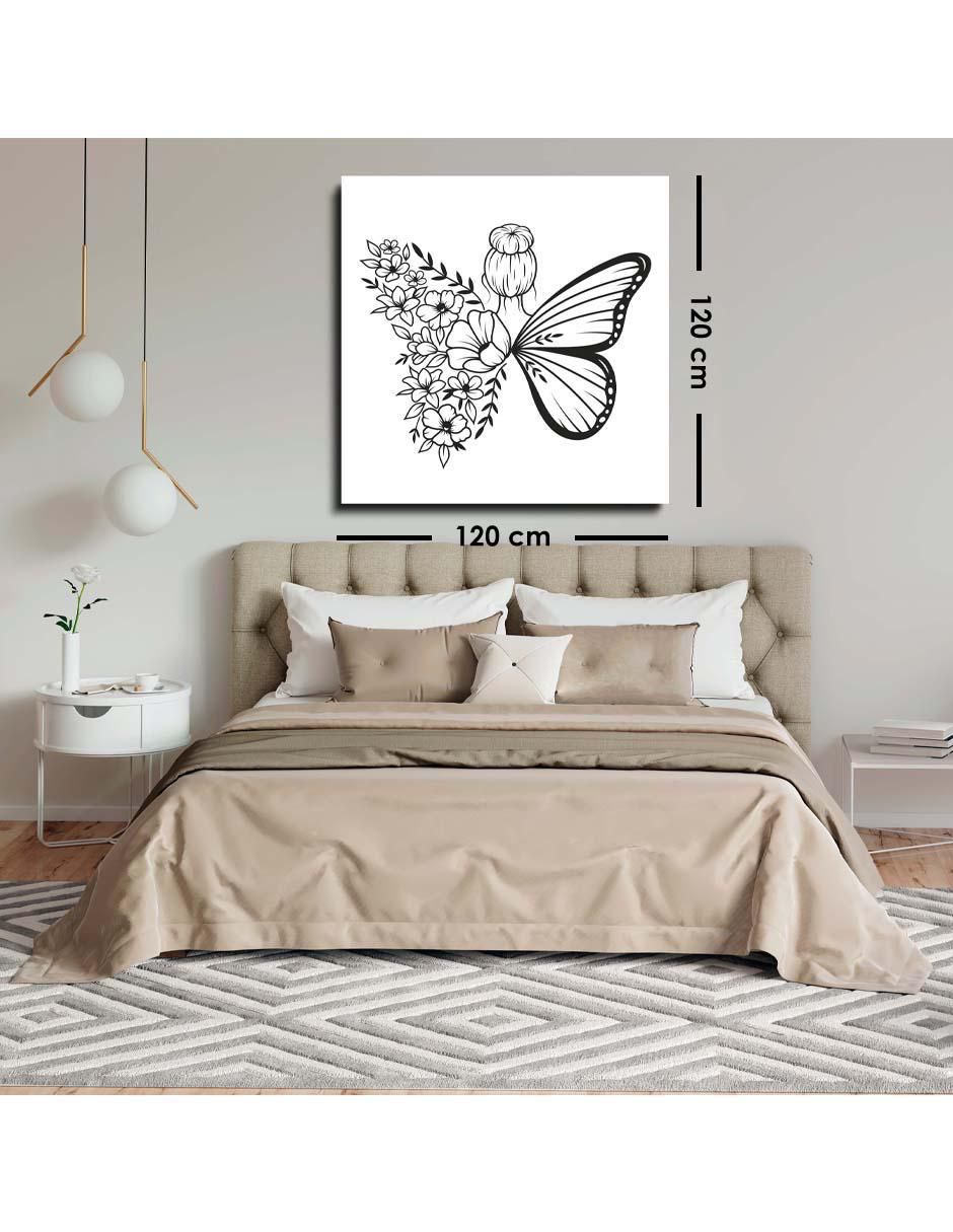 Cuadro decorativo Joven bailarina con alas de mariposa con barniz a registro 6