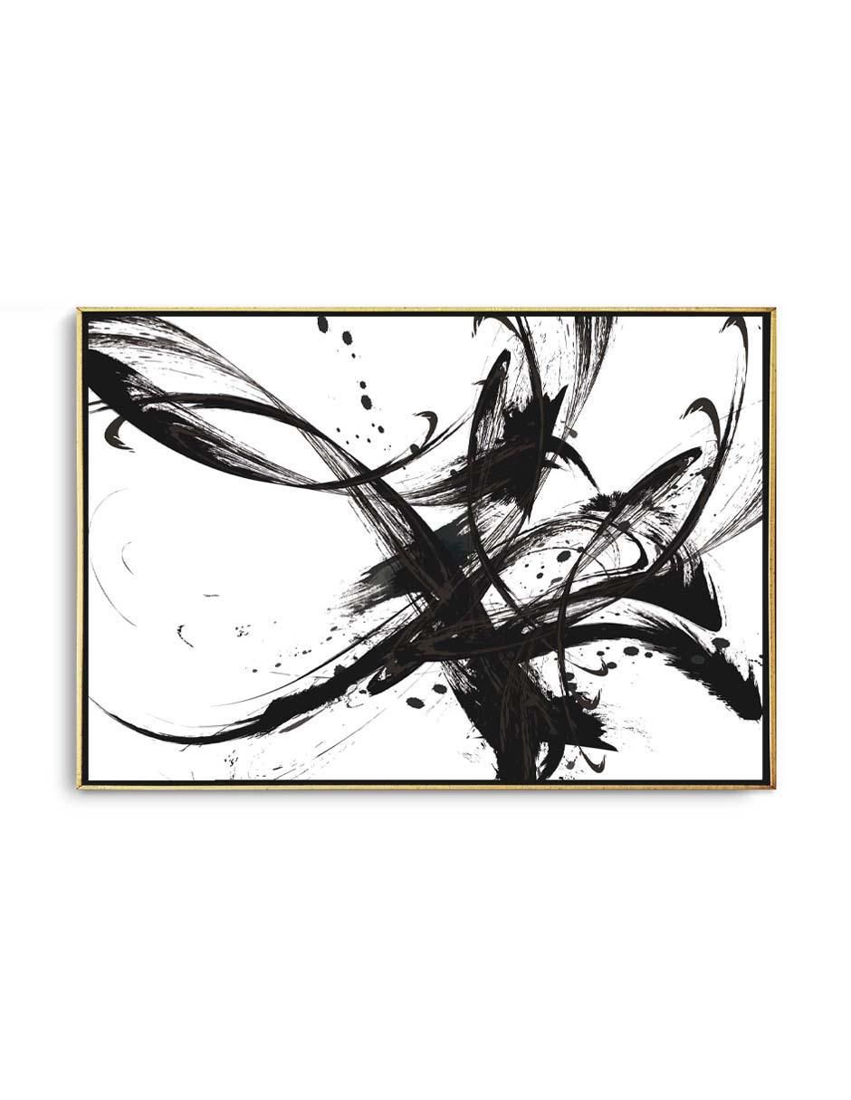 Cuadro decorativo Mancha abstracta de tinta con barniz a registro