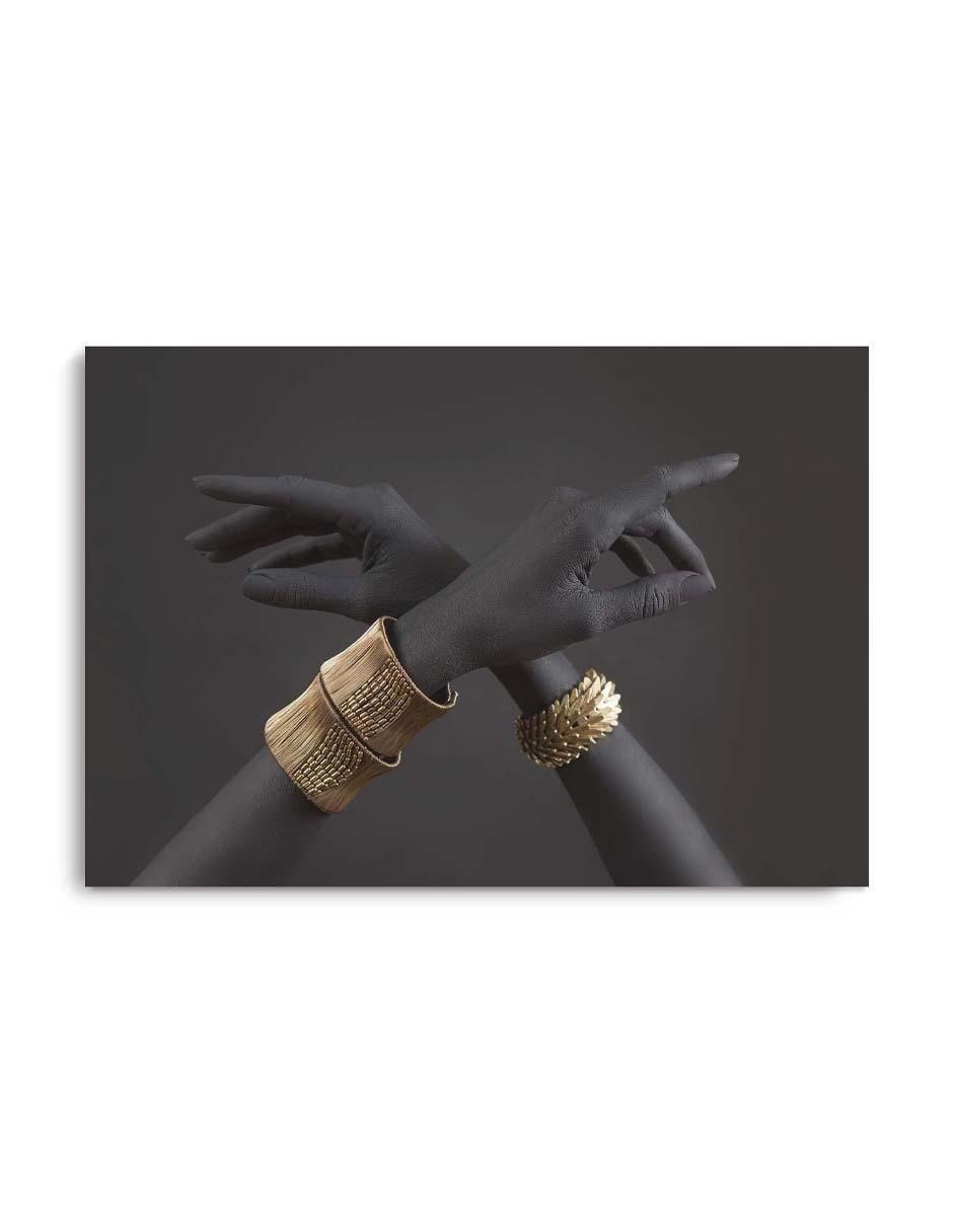 Cuadro decorativo Canvas Art Manos con brazalete con barniz a registro