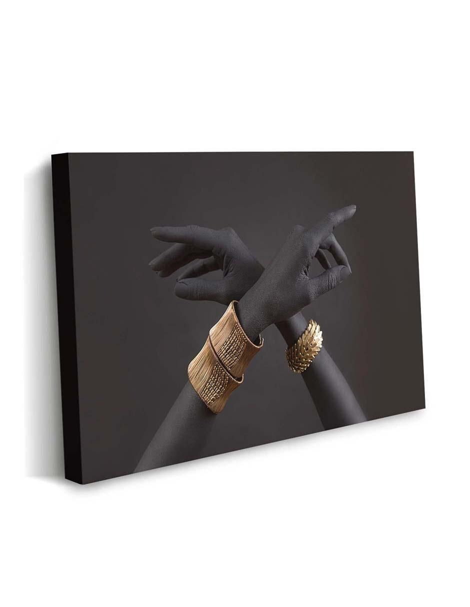 Cuadro decorativo Canvas Art Manos con brazalete con barniz a registro