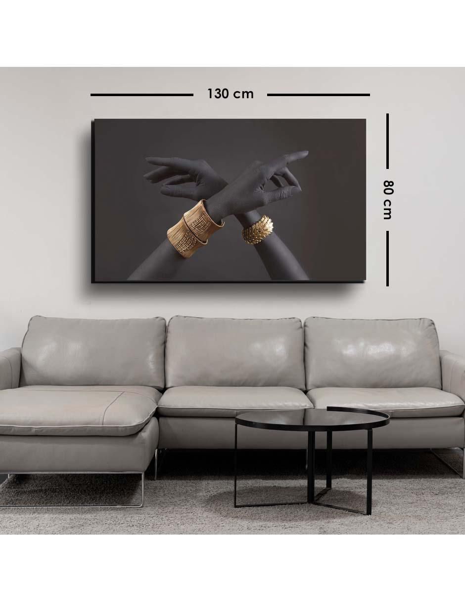 Cuadro decorativo Canvas Art Manos con brazalete con barniz a registro