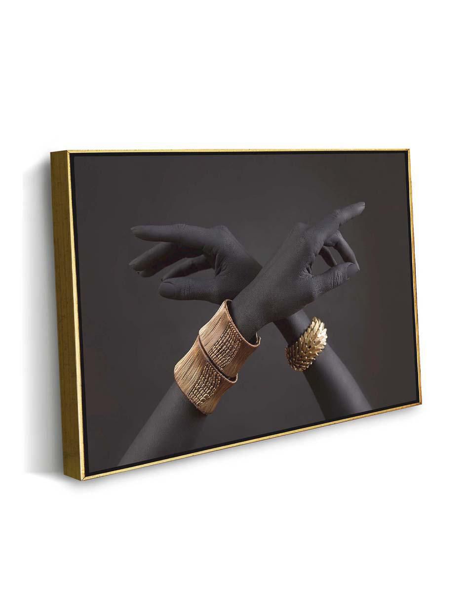 Cuadro decorativo Manos con brazalete con barniz a registro 2