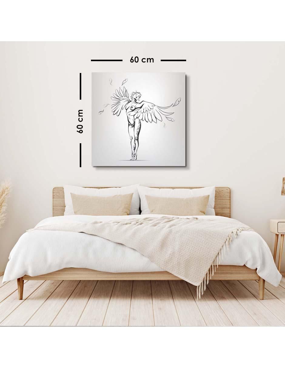 Cuadro decorativo Mujer desnuda con alas de ángel con barniz a registro 5