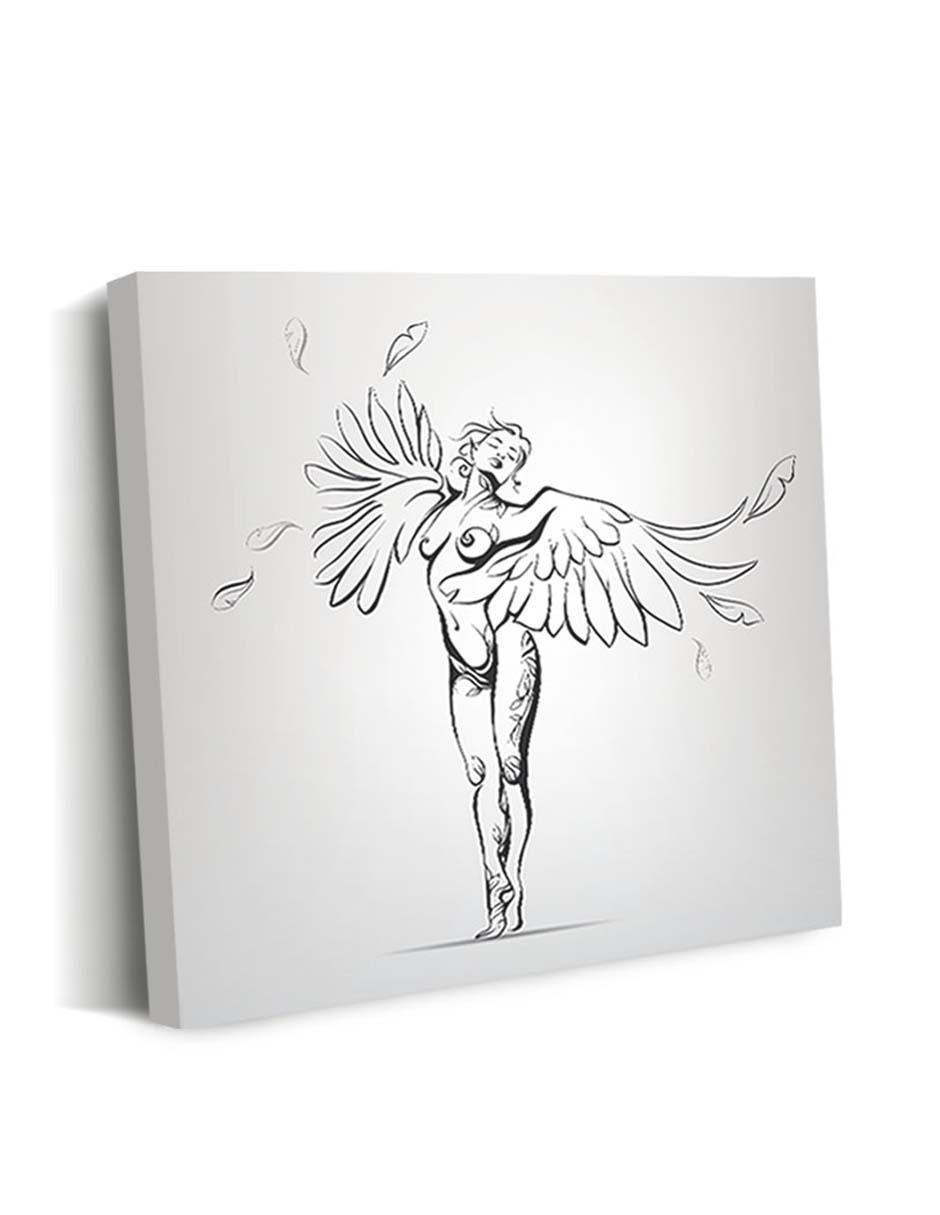 Cuadro decorativo Mujer desnuda con alas de ángel con barniz a registro 3