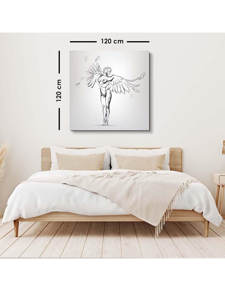 Cuadro decorativo Mujer desnuda con alas de ángel con barniz a registro 2