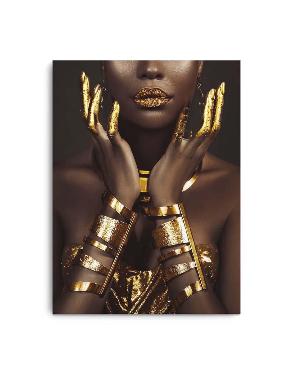 Cuadro decorativo Poderosa mujer resplandeciente con barniz a registro Cuadro decorativo Poderosa mujer resplandeciente con barniz a registro