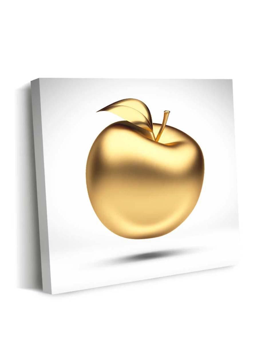 Cuadro decorativo Manzana lujosa en blanco con barniz a registro 2