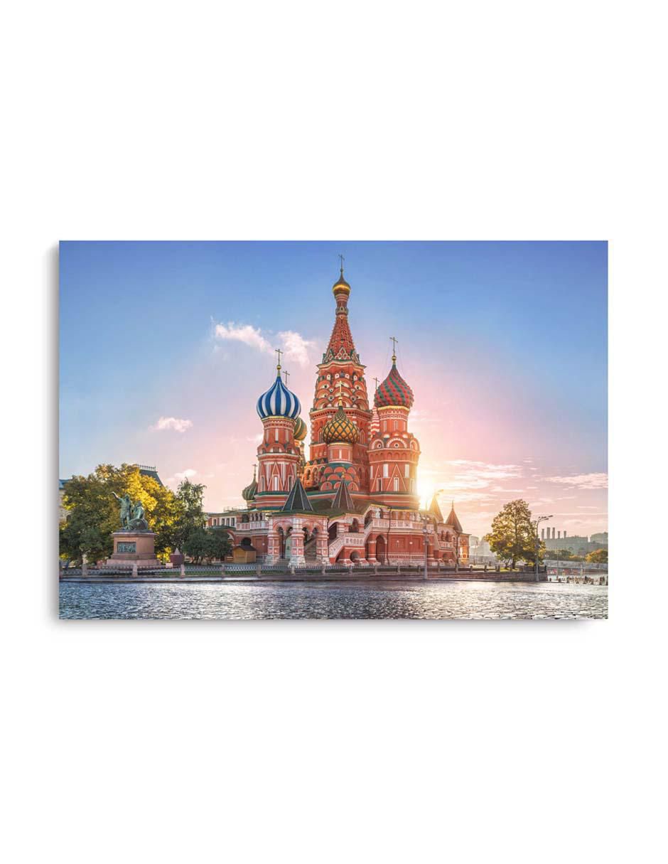 Cuadro decorativo Paisaje catedral de Brasil con barniz a registro