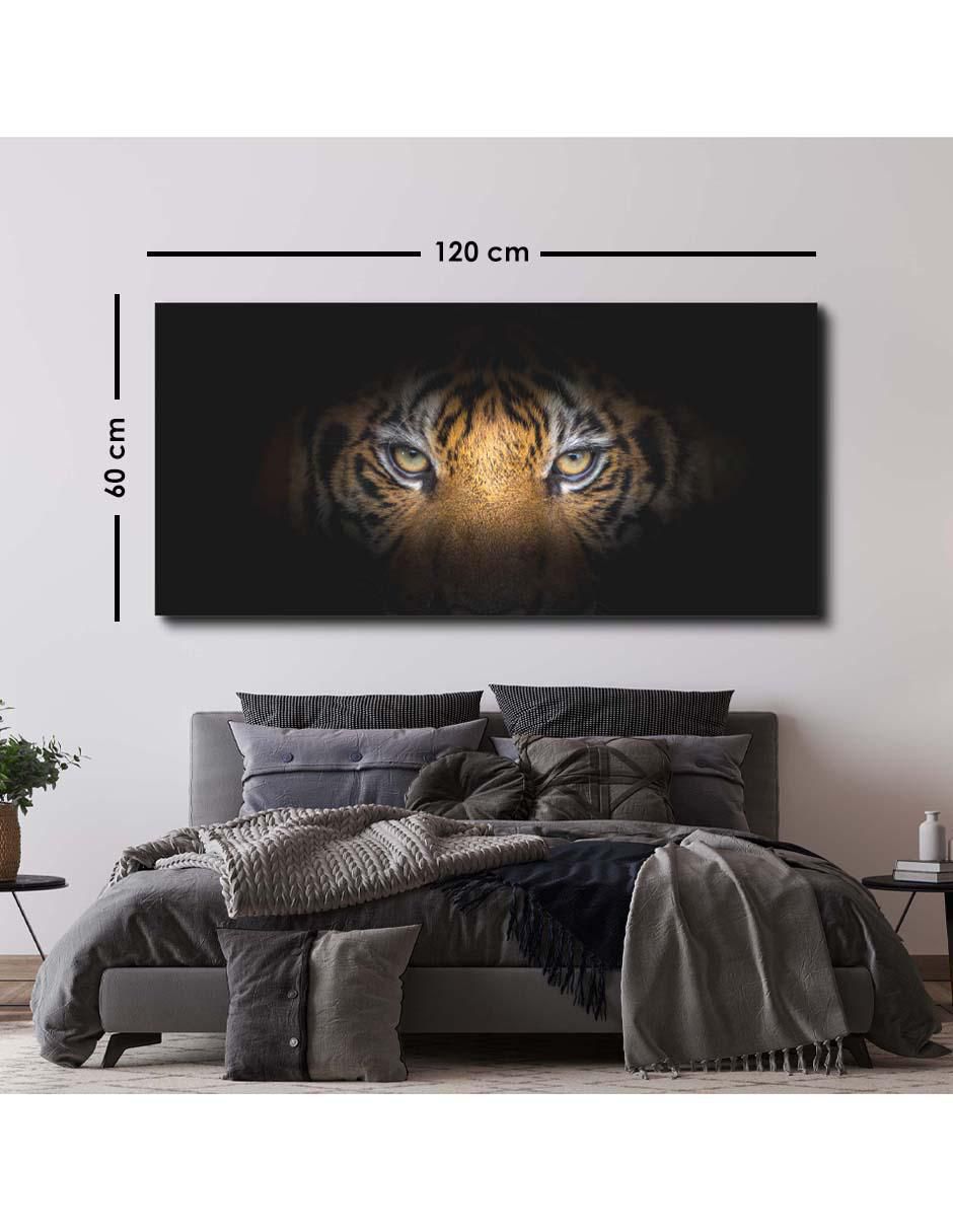 Cuadro decorativo Mirada de tigre con barniz a registro 5