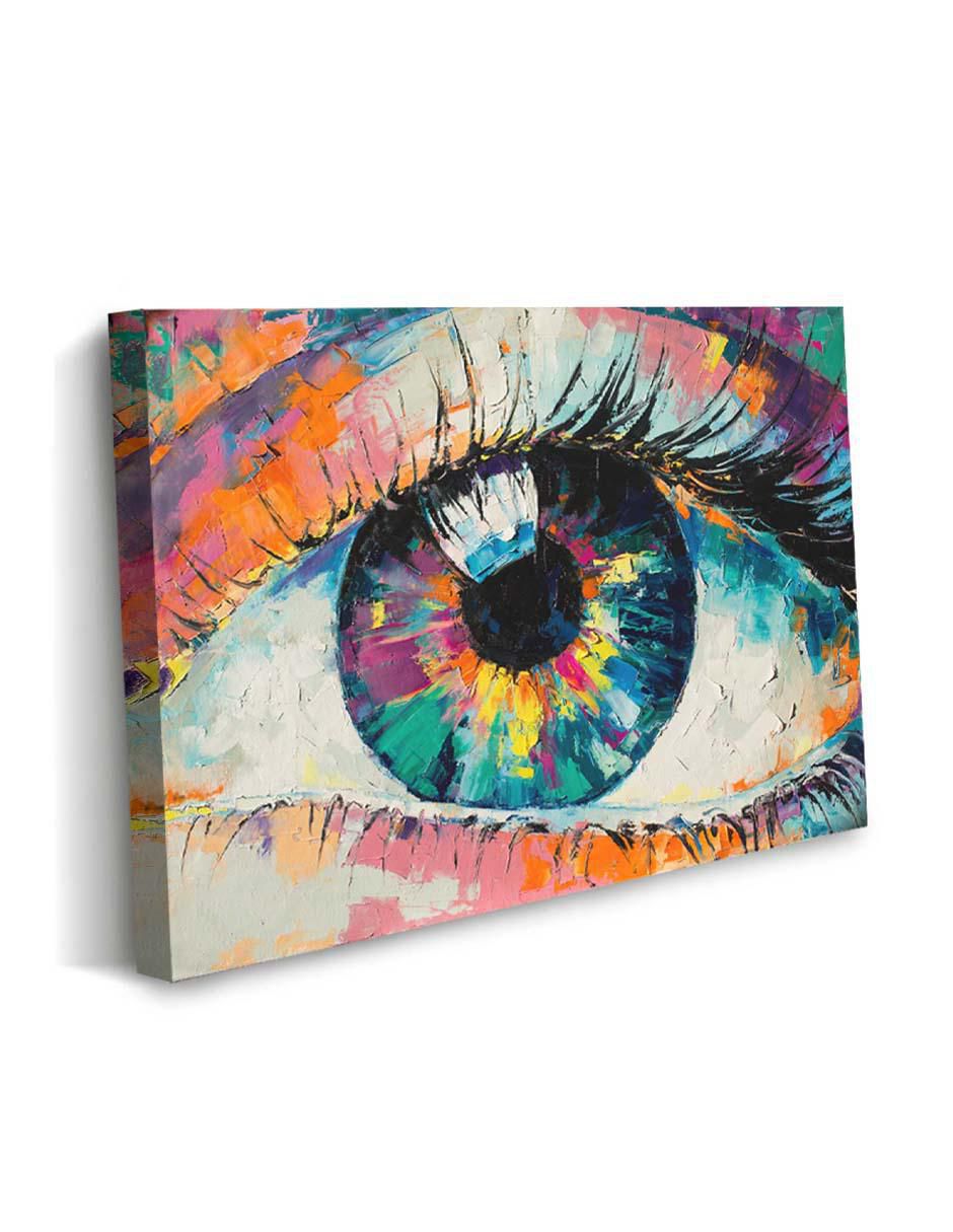 Cuadro decorativo Ojo humano de pintura al óleo con barniz a registro 6