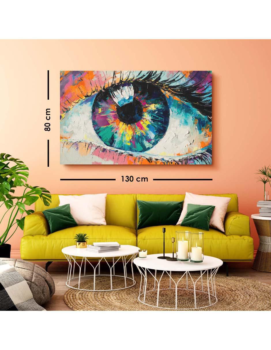 Cuadro decorativo Ojo humano de pintura al óleo con barniz a registro 9