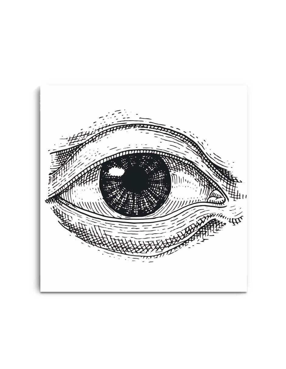 Cuadro decorativo Ojo pintado en tinta con barniz a registro Cuadro decorativo Ojo pintado en tinta con barniz a registro