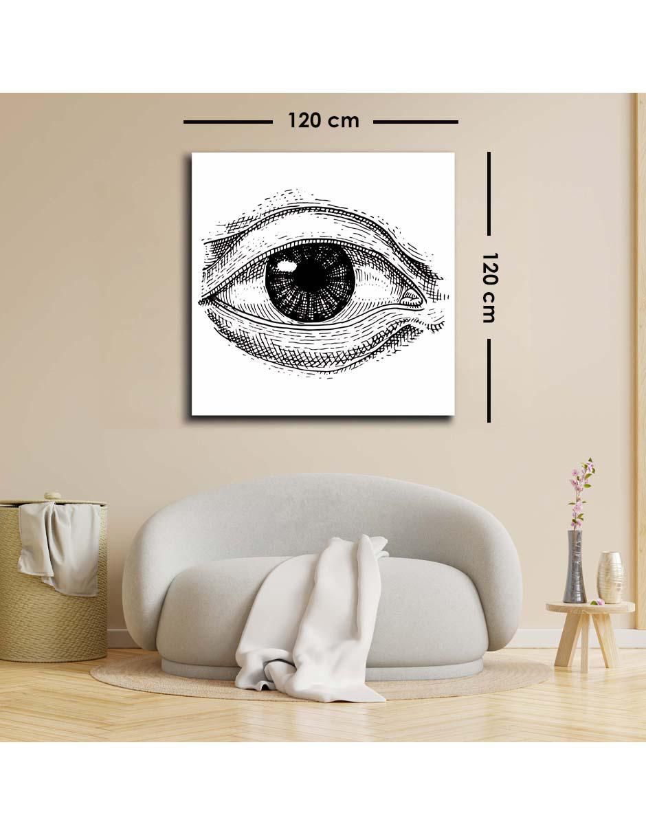 Cuadro decorativo Ojo pintado en tinta con barniz a registro