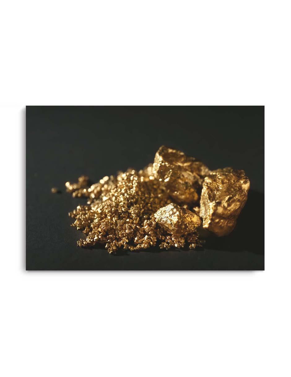 Cuadro decorativo Canvas Art Oro en bruto con barniz a registro