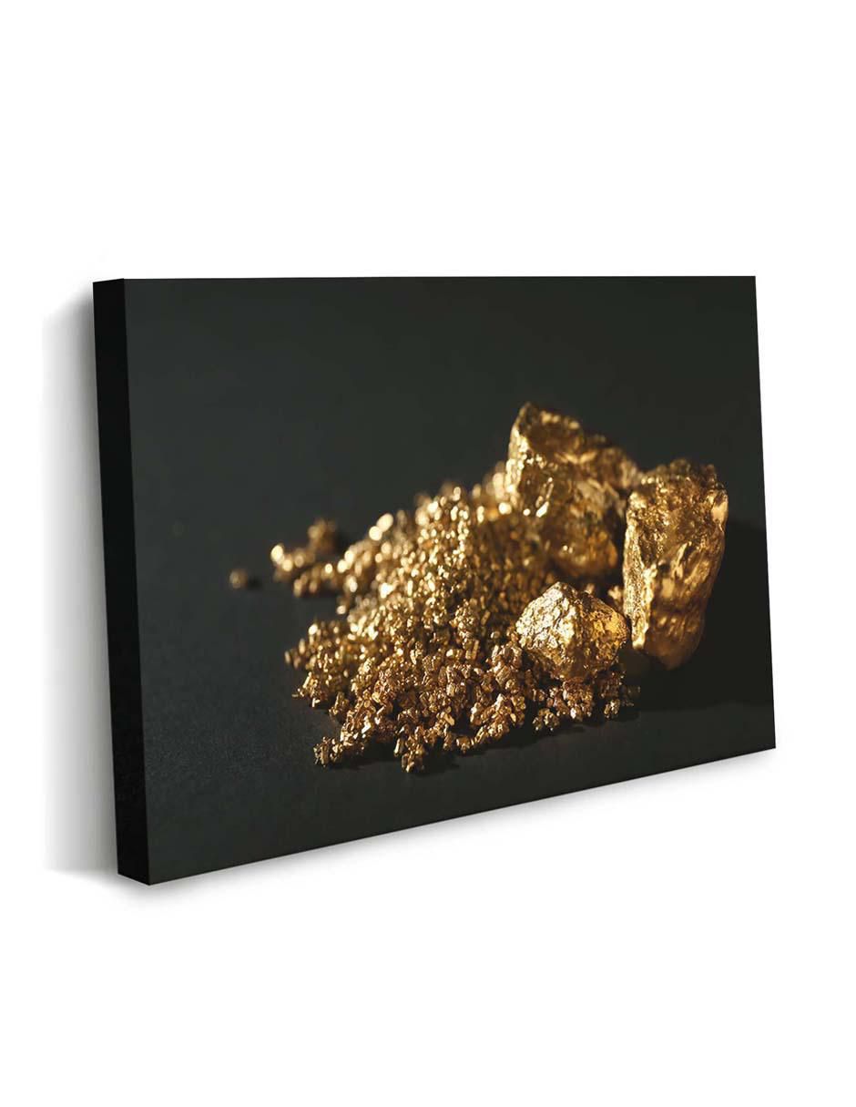 Cuadro decorativo Canvas Art Oro en bruto con barniz a registro