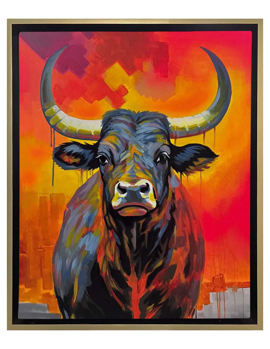 Pintura Bull II técnica acrílico Animalart Pintura Bull II técnica acrílico Animalart