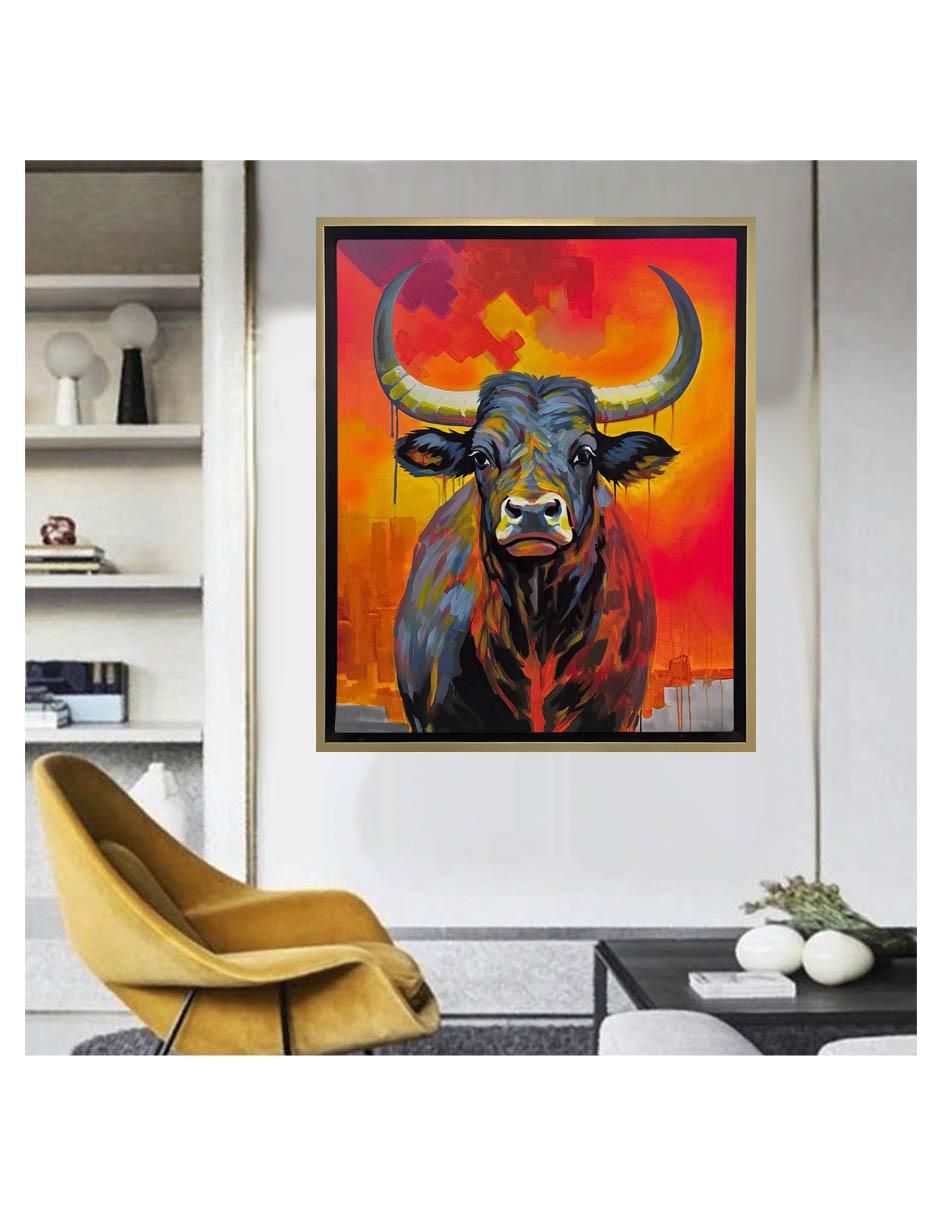 Pintura Bull II técnica acrílico Animalart 2