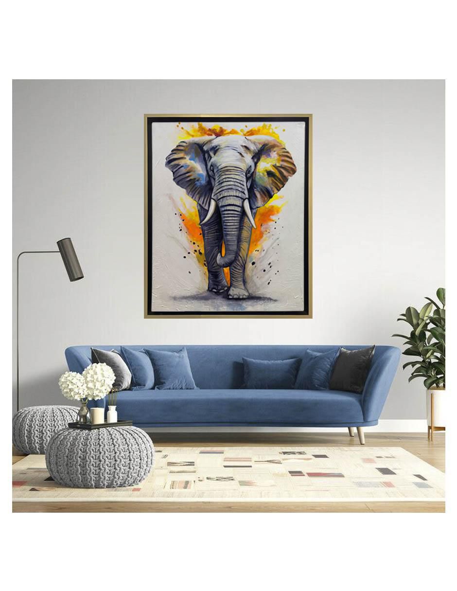 Pintura Run The World técnica acrílico Elefante 3