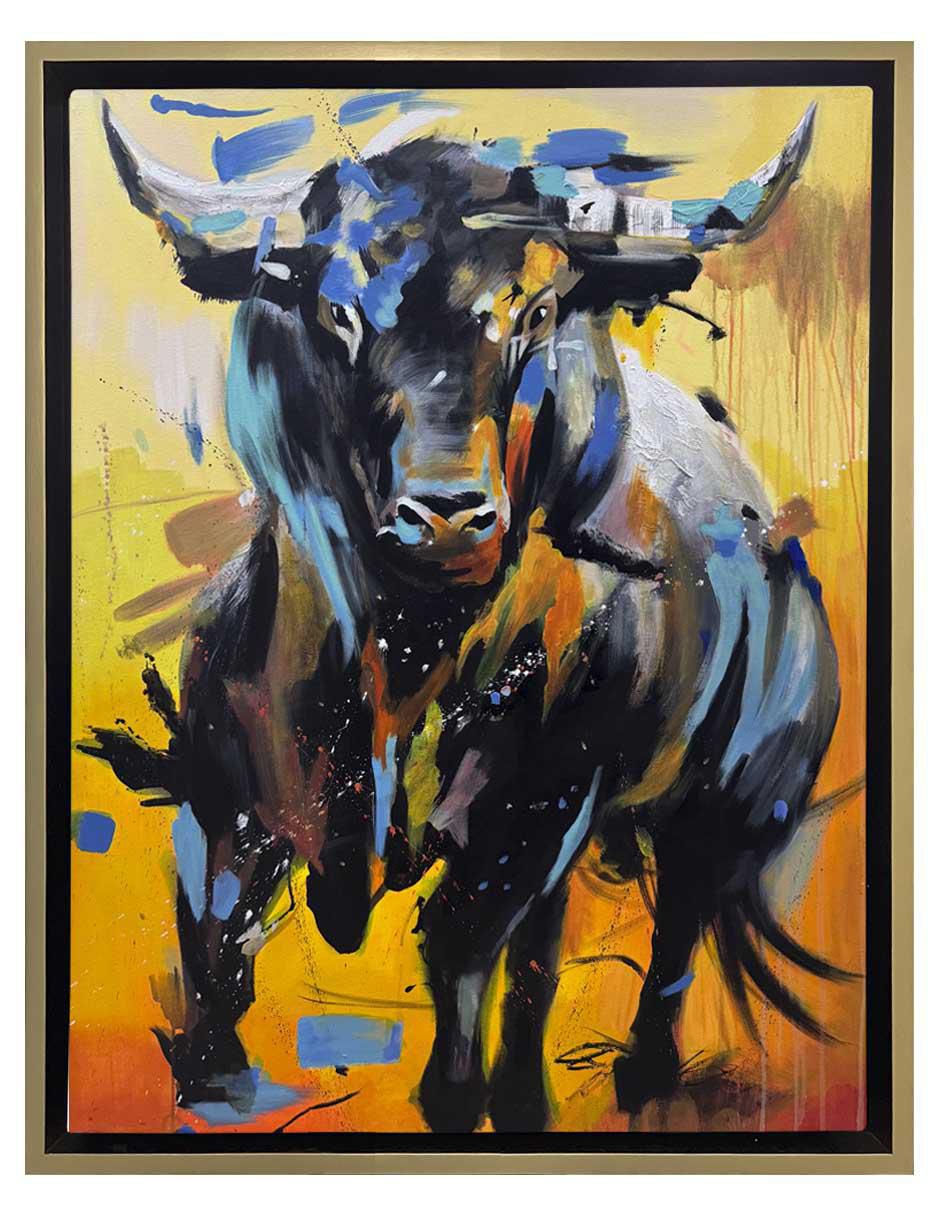 Pintura Toro Vs Torero técnica acrílico Animalart