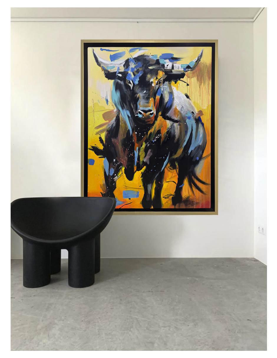 Pintura Toro Vs Torero técnica acrílico Animalart 2