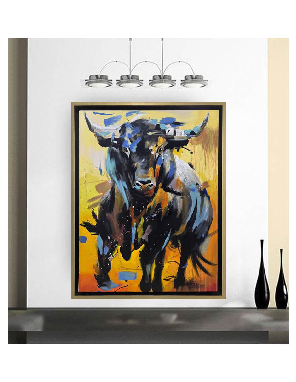 Pintura Toro Vs Torero técnica acrílico Animalart 3