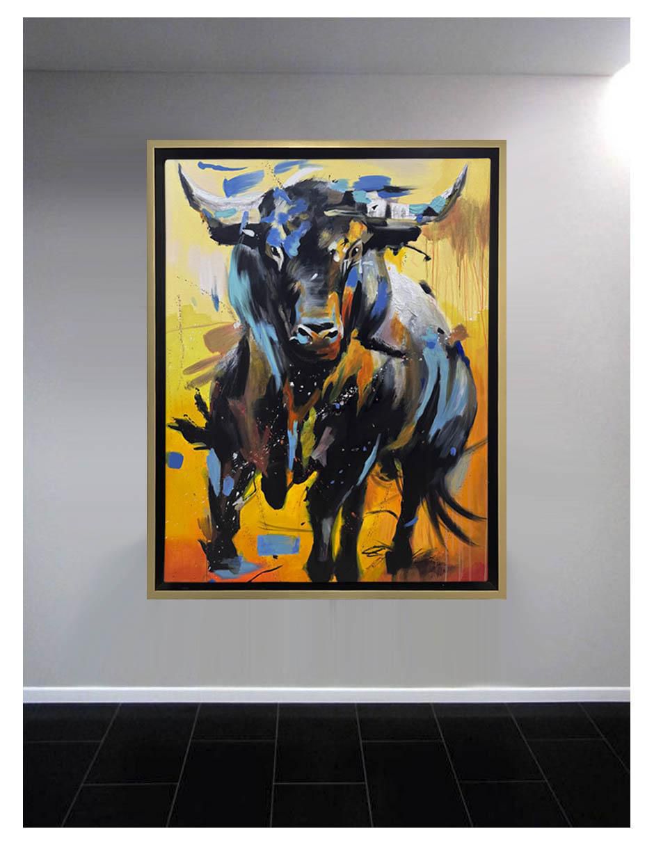 Pintura Toro Vs Torero técnica acrílico Animalart 5
