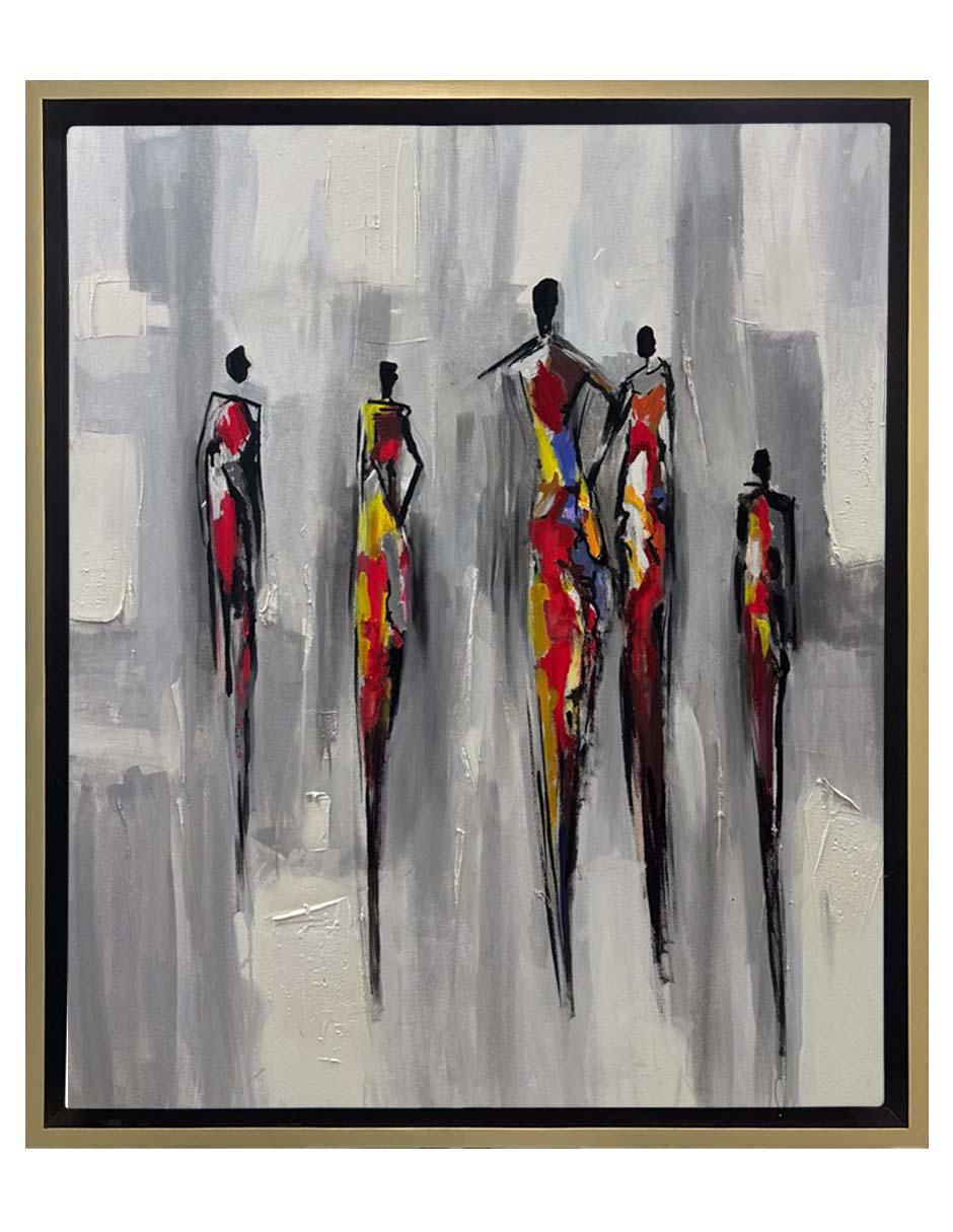 Pintura Siluetas técnica acrílico Abstractos