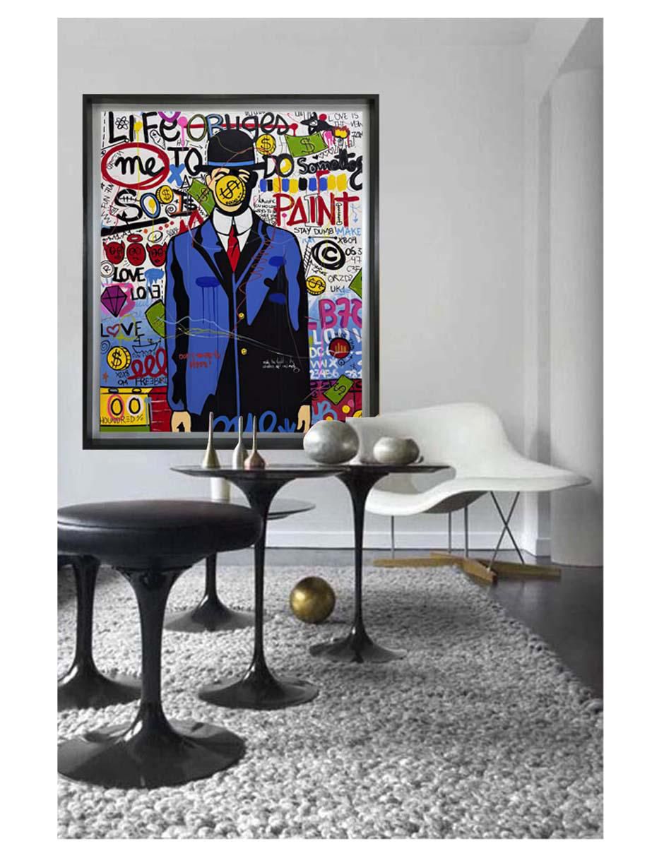 Pintura Dont Hype técnica acrílico Milleniart 3