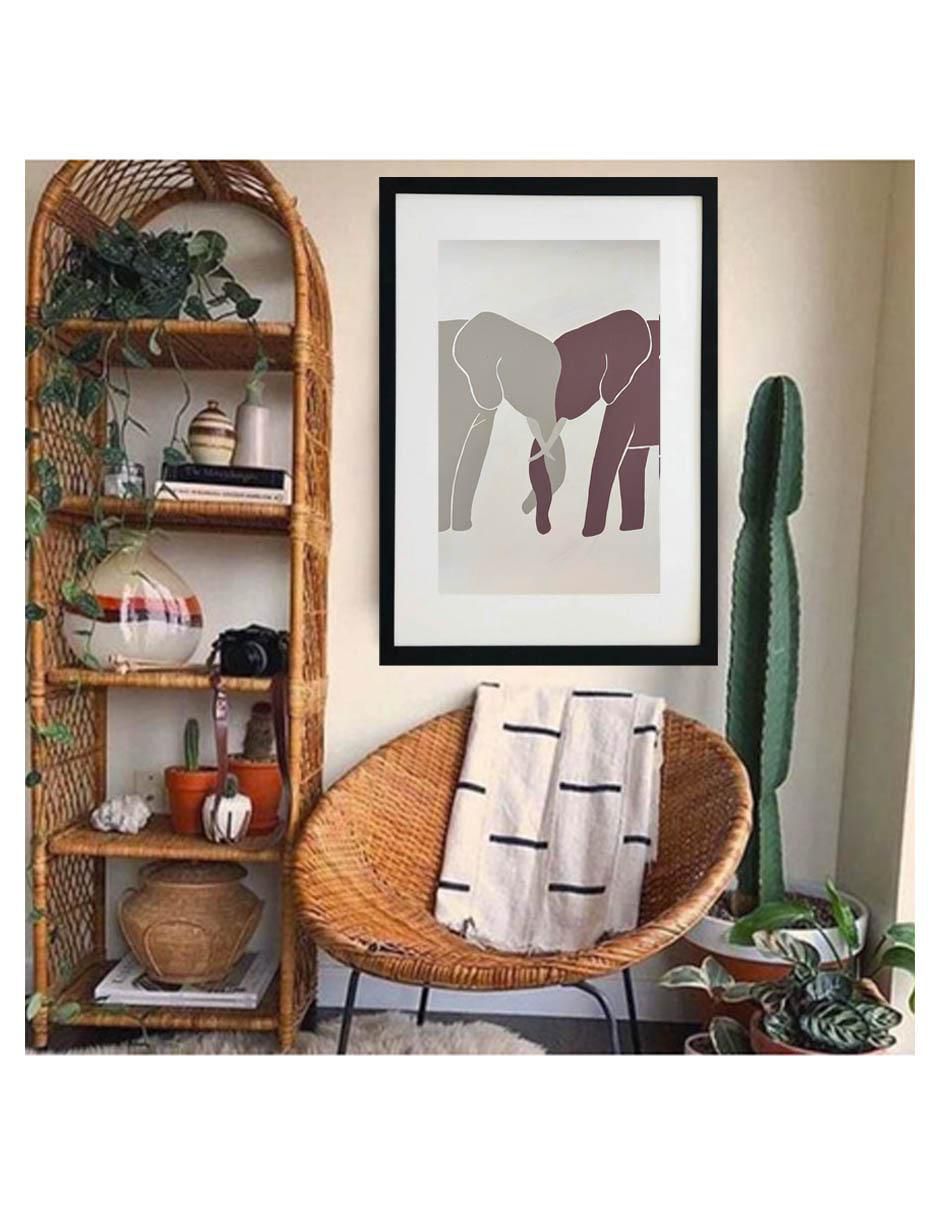 Pintura Elephant Love técnica acrílico Elefantes 4