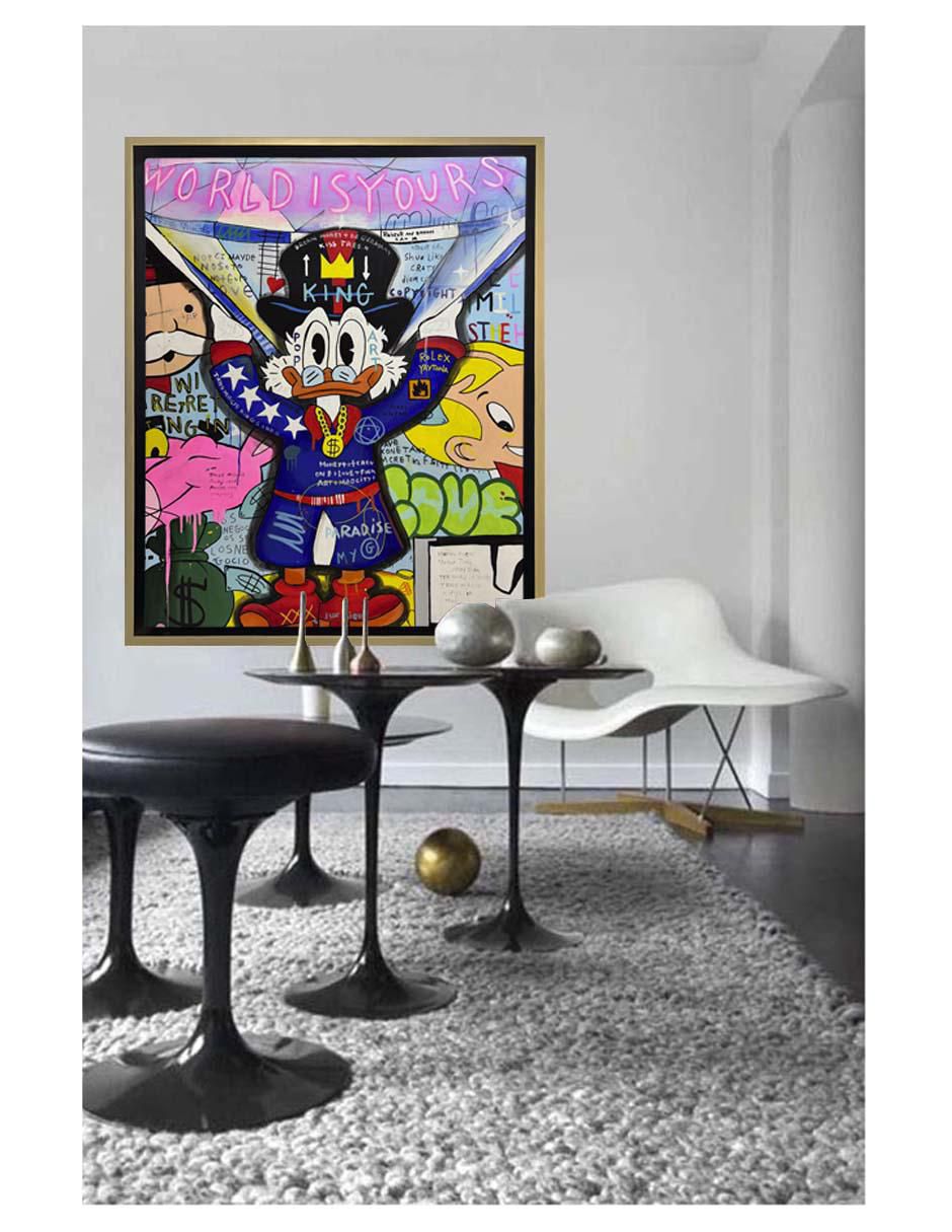 Pintura World Is Yours técnica acrílico Mc Pato 3