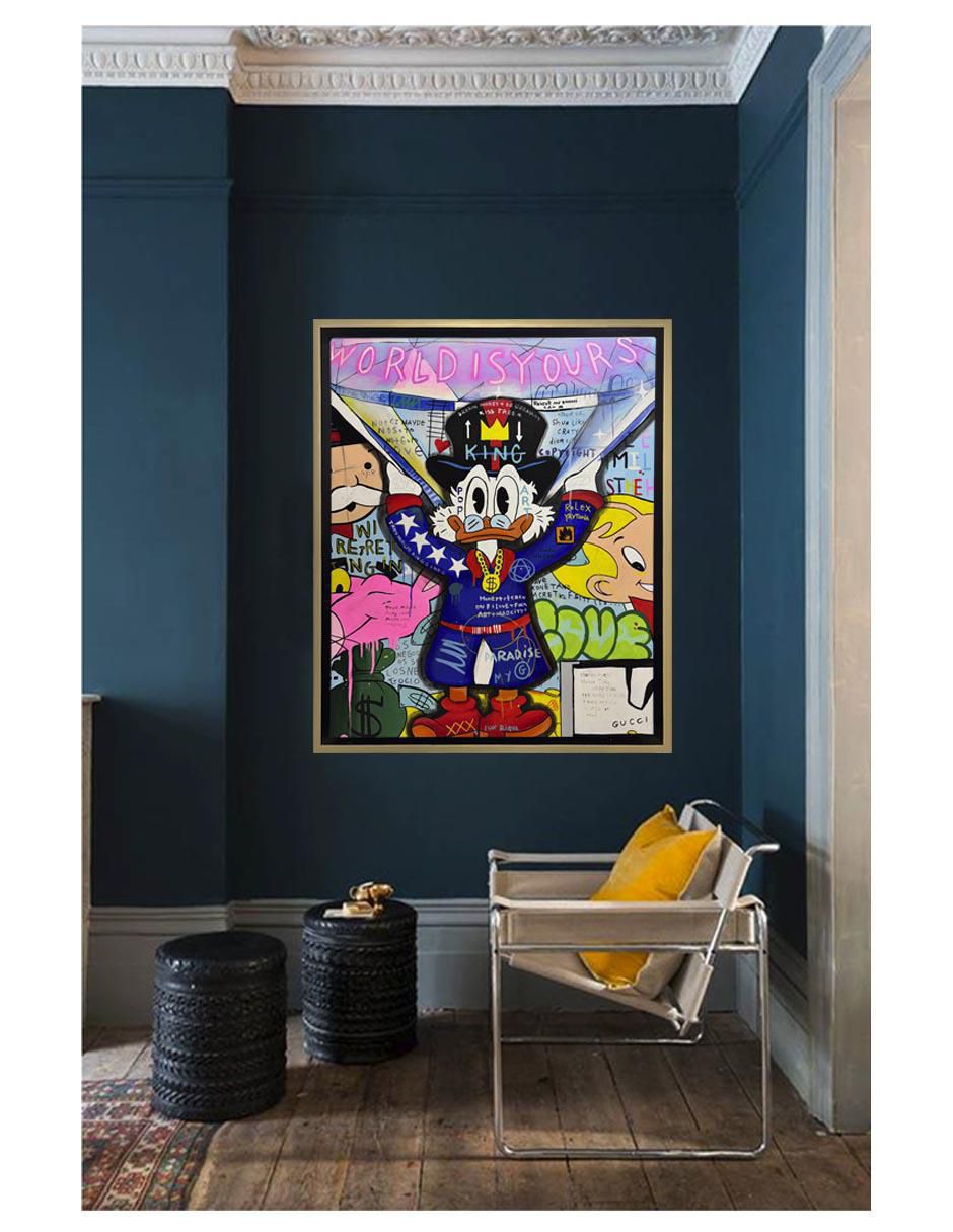 Pintura World Is Yours técnica acrílico Mc Pato 4