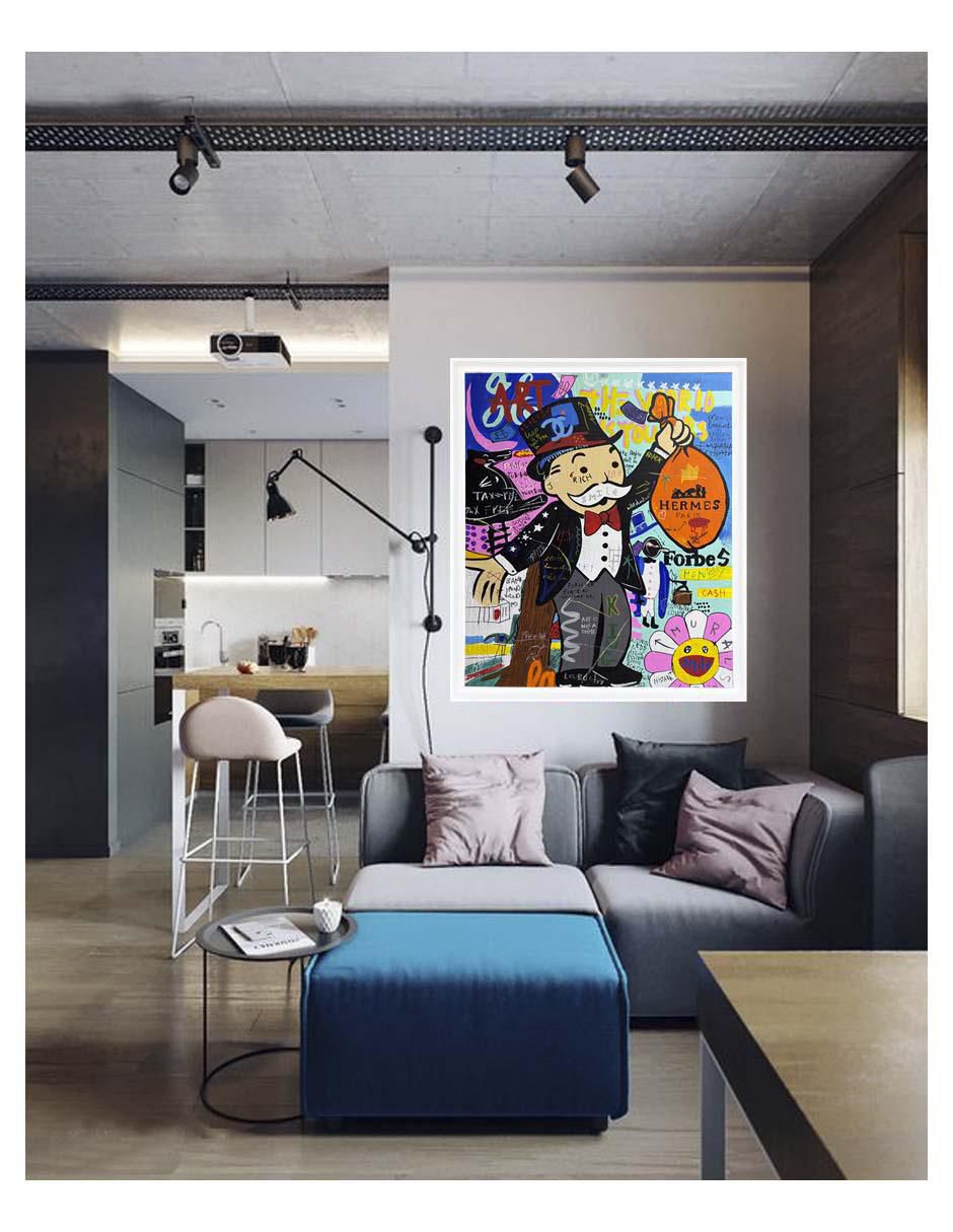Pintura Rich Life técnica acrílico 3