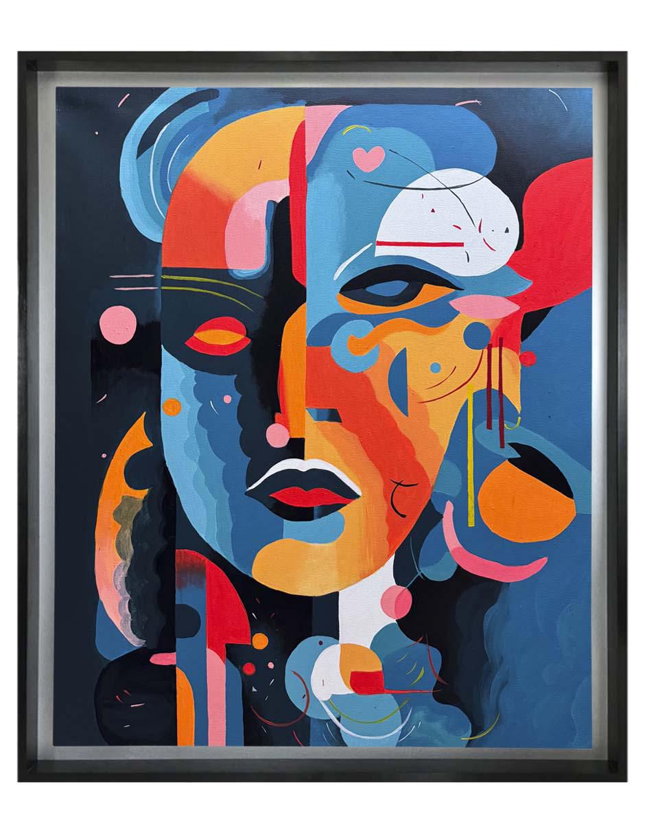Pintura Regresion técnica acrílico Caras