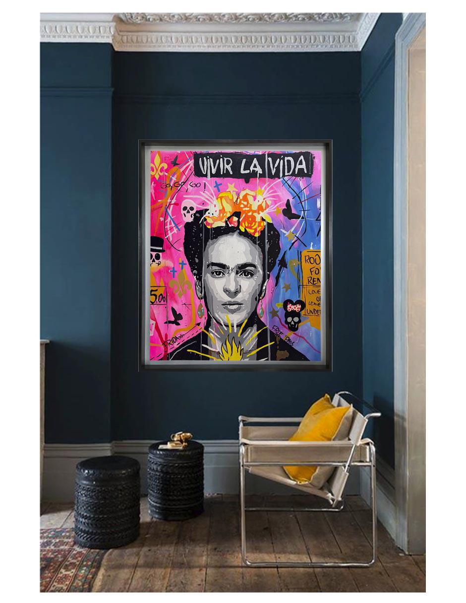 Pintura Vivir La Vida técnica acrílico Milleniart 4