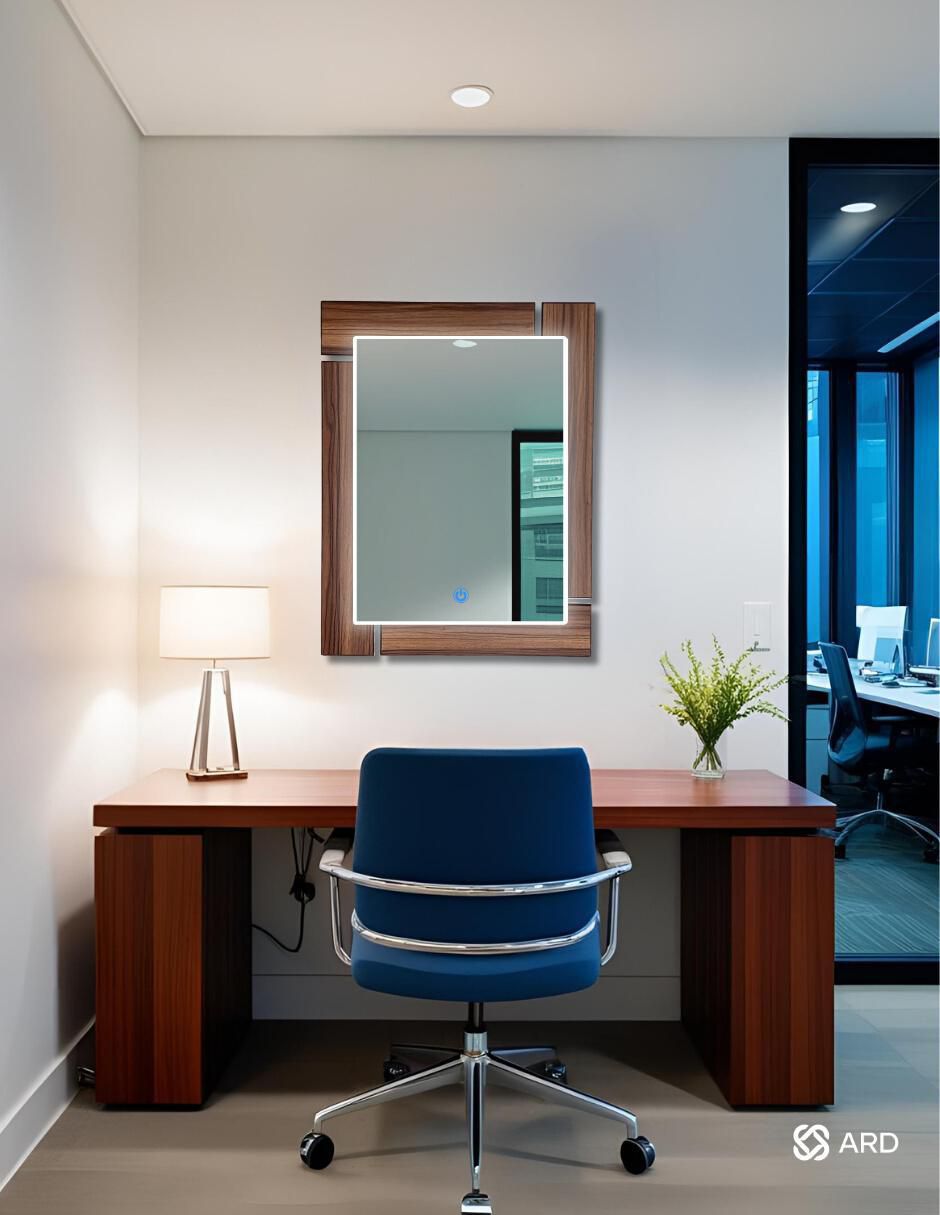 Espejo rectangular Decorativo de pared con luz Led Luminous Oak 4