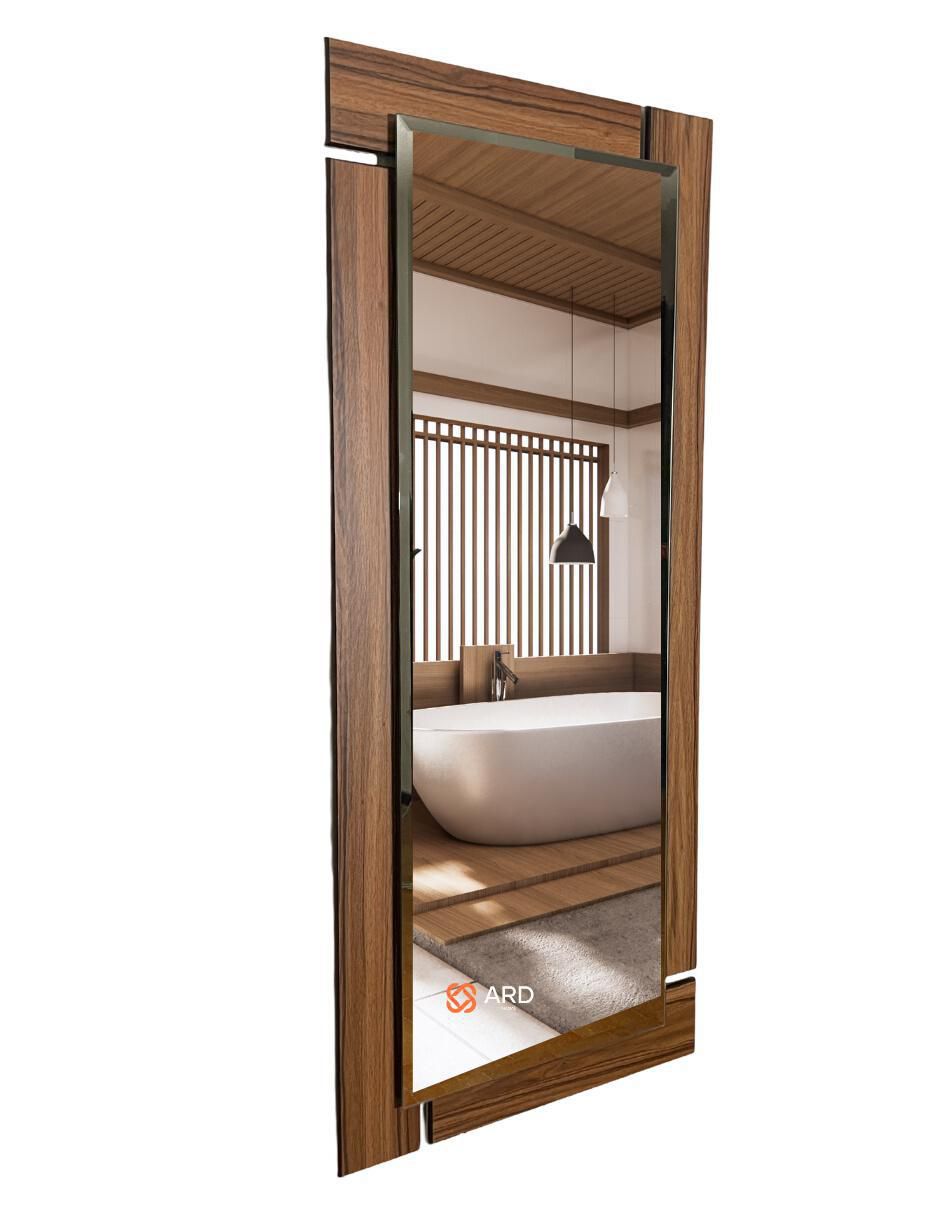Espejo rectangular Decorativo de pared de madera Glanz Oak 14