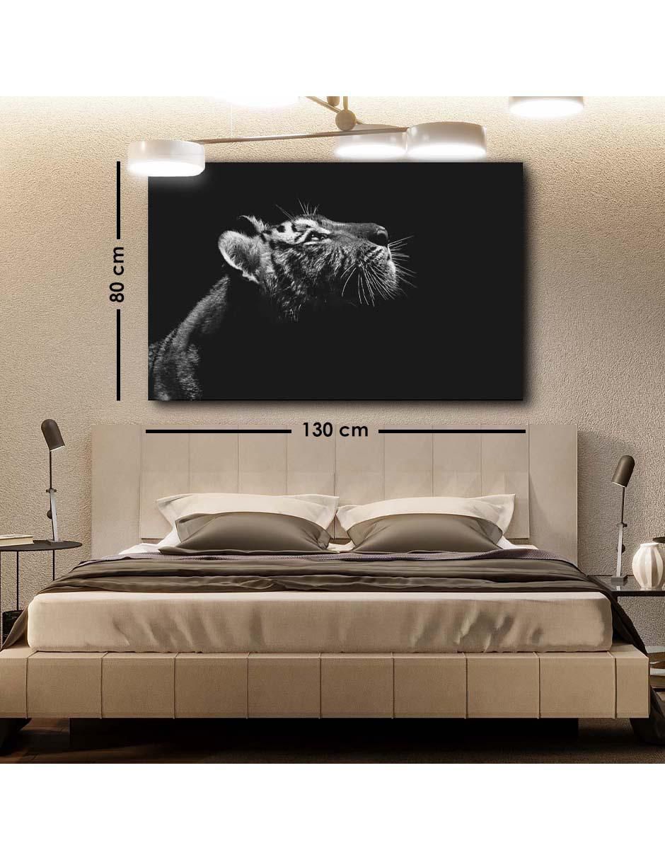 Cuadro decorativo Perfil de tigre con barniz a registro 5