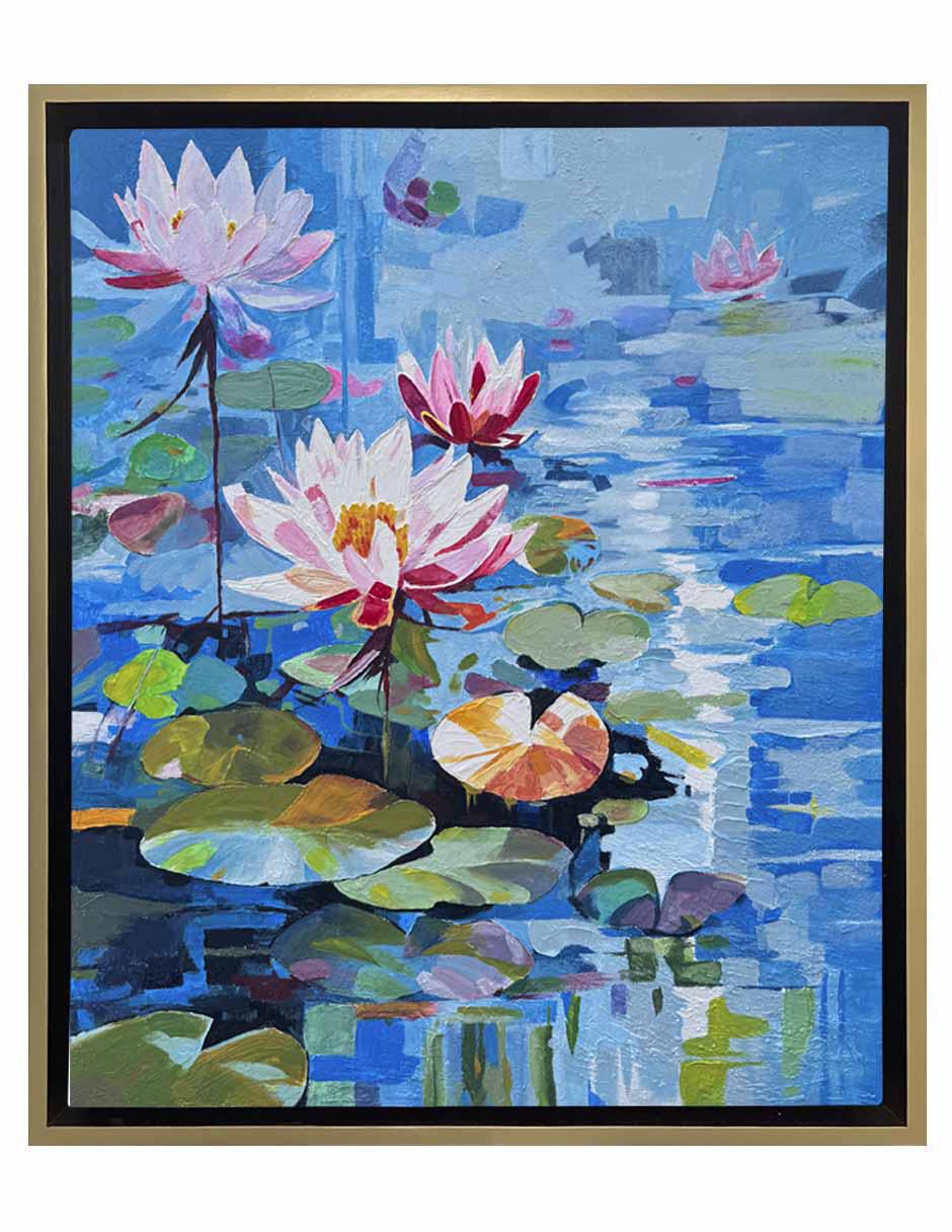 Pintura Jardín Japonés técnica acrílico JARDINES